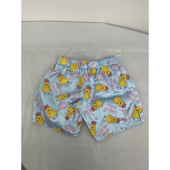 Build A Bear Blue Chicks Rule Shorts With Elastic Waistband For Plush Animals - Picture 4 of 4
